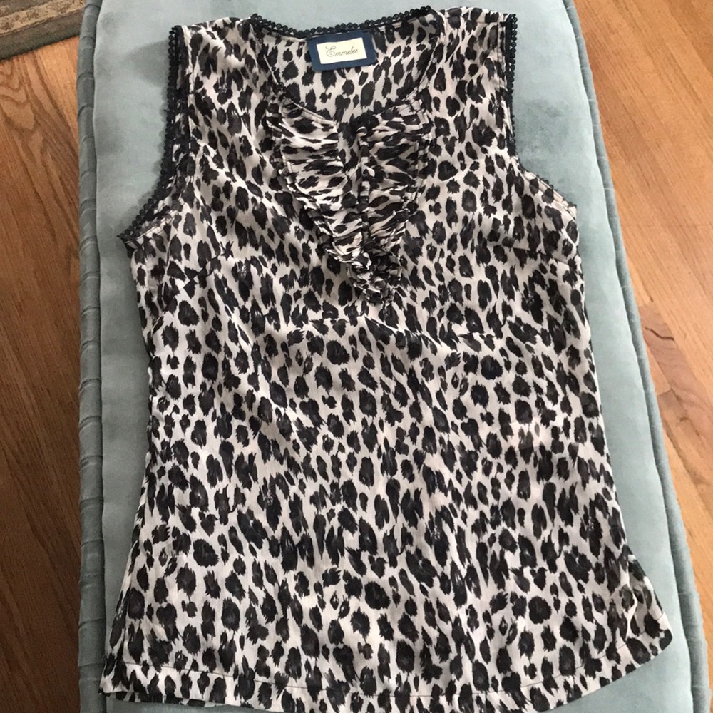 Emmelee Leopard Print Sheer Tank